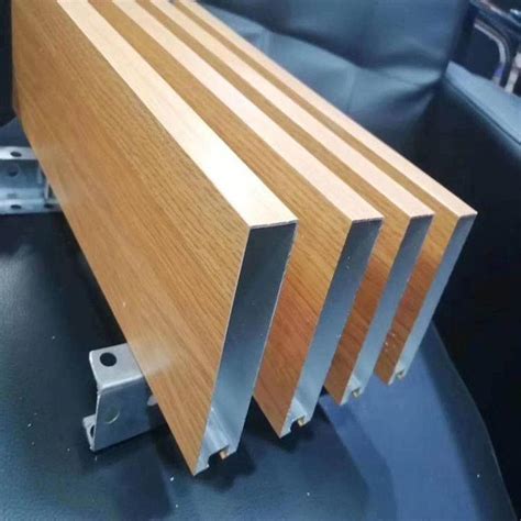 Customized Wooden Grain False Suspended Acoustic Square Tube U Shaped