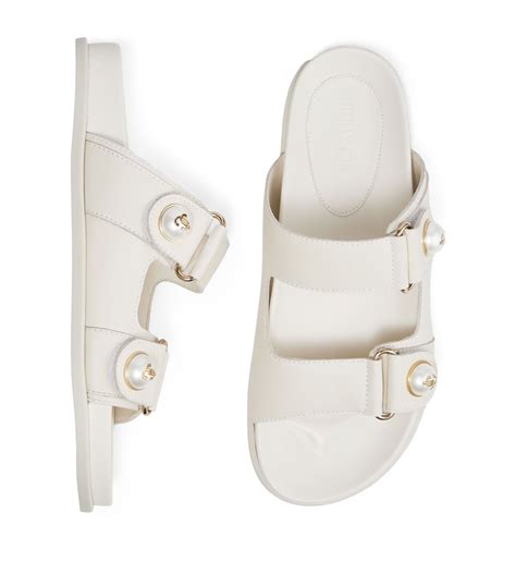 Womens Jimmy Choo White Fayence Leather Sandals Harrods Uk