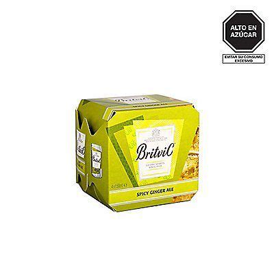 Four Pack Ginger Ale Britvic Lata 150mL Tottus Perú