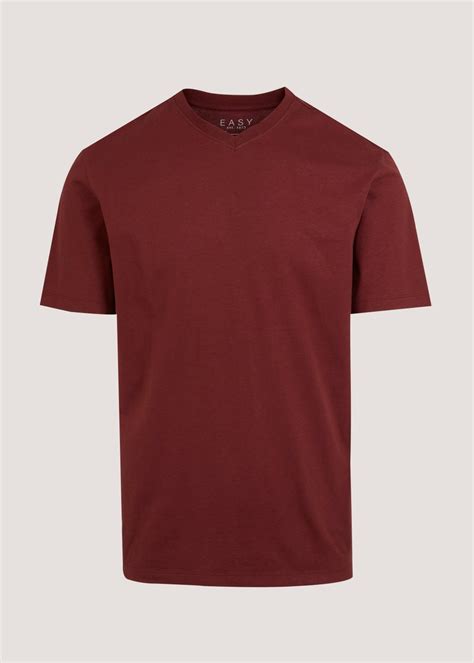 Red Essential V Neck T Shirt Matalan