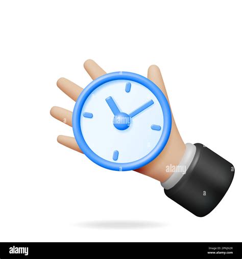 3D Analog Chronometer Timer Counter In Hand Stock Vector Image Art