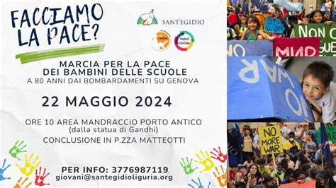 I Bambini Delle Scuole Di Genova In Marcia Per La Pace Sant Egidio