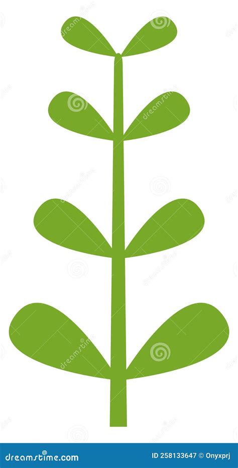 Ic Ne De Plante Verte Symbole Nature Mauvaises Herbes Illustration De