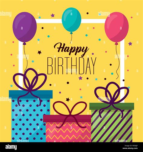 Happy Birthday Card Stock Vector Image And Art Alamy