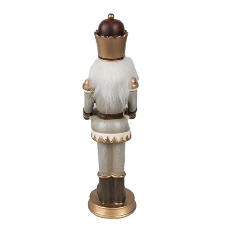 Clayre Eef Figurine Nutcracker 22 Cm Grey Polyresin