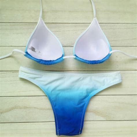 STRÓJ KĄPIELOWY BIKINI OMBRE SEXY BIAŁY BL Bibelocik Bibelocik