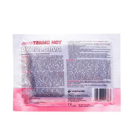 Polpharma Pyralgina Termo Hot plaster silnie rozgrzewający szt Sklep EMPIK