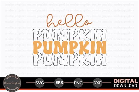 Hello Pumpkin Fall SVG Graphic By Moslem Graphics Creative Fabrica