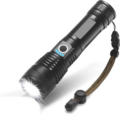 DiKoMo LED Flashlight 90000 Lumens Rechargeable Most Powerful USB Torch