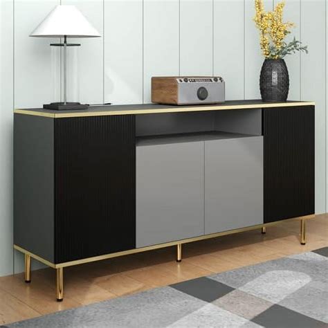 HBBOOMLIFE Farmhouse Sideboard Buffet Cabinet Buffet Cabinet With