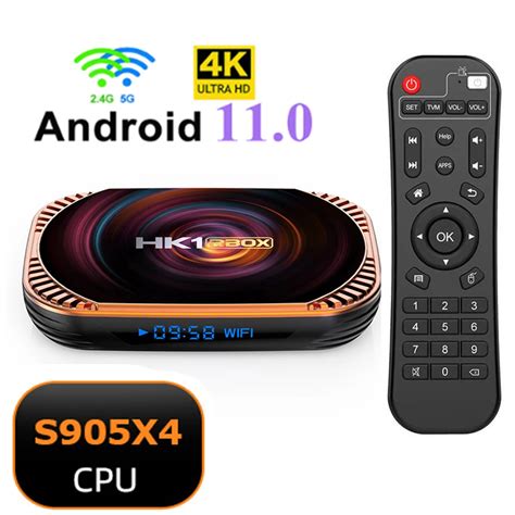 Caixa De TV Inteligente HK1 RBOX X4 Amlogic S905X4 Android 11 4 GB 64