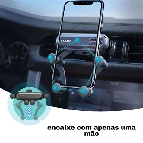 Suporte Para Smartphone Celular Veicular Na Saida De Ar Do Carro