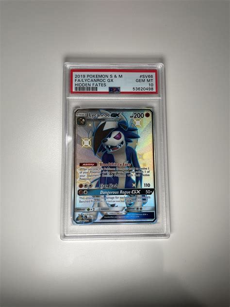 Mavin Pokemon Lycanroc Gx Full Art Psa Sv Hidden Fates