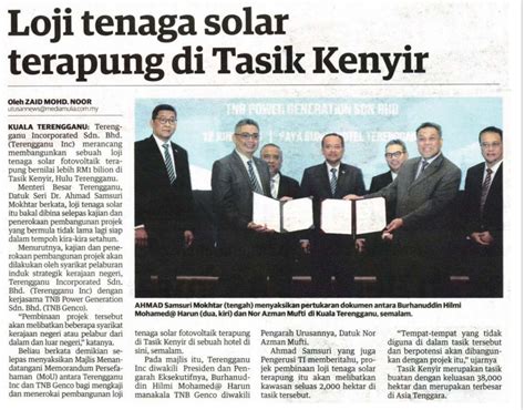 Loji Tenaga Solar Terapung Di Tasik Kenyir TNB Genco