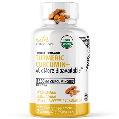 Nutri Turmeric Curcumin 1350mg Curcuminoids Organic