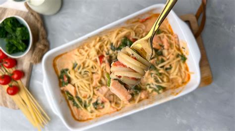 Ofen Lachs Pasta Mit Tomaten Schnelles Rezept F R Cremig Leckeren Genuss