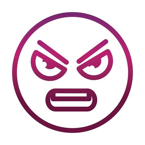 rage funny smiley emoticon face expression gradient style icon 2552846 ...