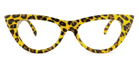 Perlina Cat Eye Leopard Print Eyeglasses Vooglam