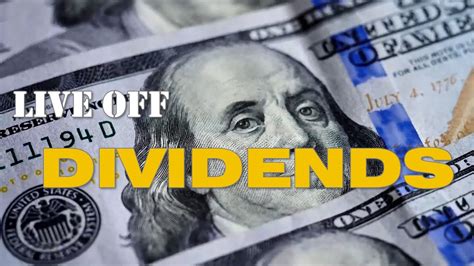 Live Off Dividend Stocks How Much You Need To Invest YouTube