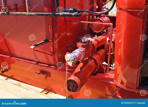 Antique Fire Engine Pipes Stock Photo Image Of Emergency 5654314