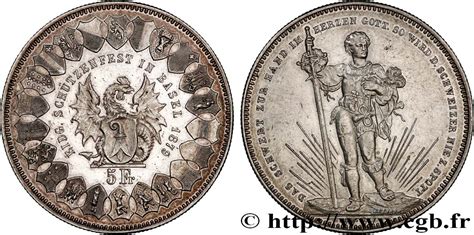 SUIZA 5 Francs monnaie de Tir Bâle 1879 fwo 721006 Monedas del Mundo