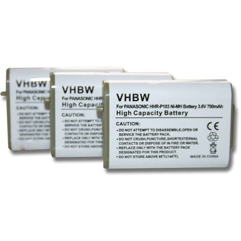 Vhbw 3x Replacement Battery Compatible With V Tech 80 5808 00 00 8100