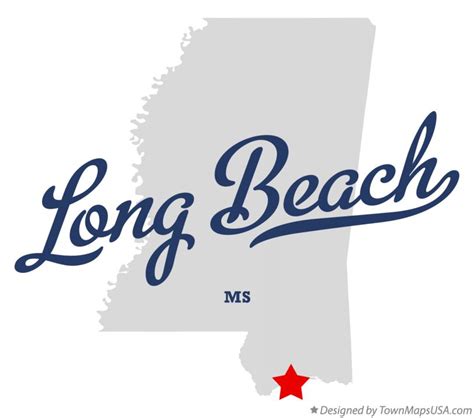 Map of Long Beach, MS, Mississippi