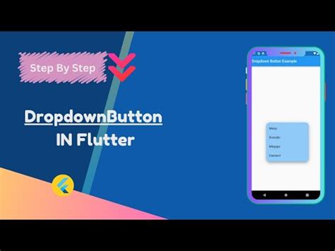 Flutter Dropdown Button Tutorial Dropdown Menu Item List Flutter