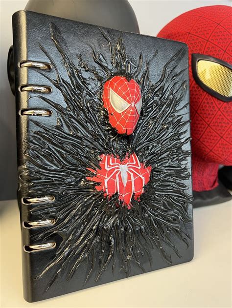 Raimi Spiderman Venom Notebook 3D Printed Hand Painted Sculpture Relief