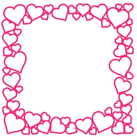 Heart Border Cut File Svg Pdf Png Etsy