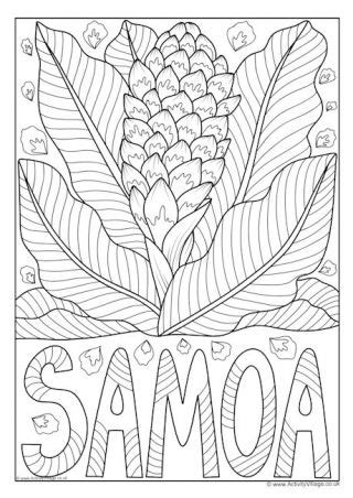 Flowers Of The Commonwealth Colouring Pages Flower Coloring Pages