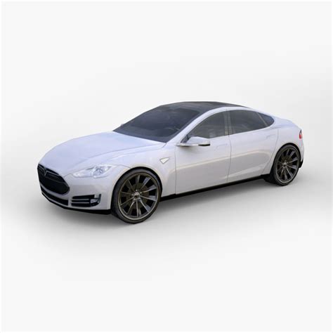 2013 Tesla Model S Lowpoly Modelo 3d 35 3ds C4d Fbx Lwo Max Obj X Xsi Free3d