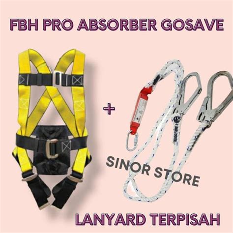 Jual Full Body Harness Pro Absorber Double Big Hook D Ring Carabiner