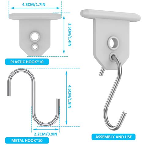 RV Properly 10-Piece S-Shaped Awning Hooks - RV Properly