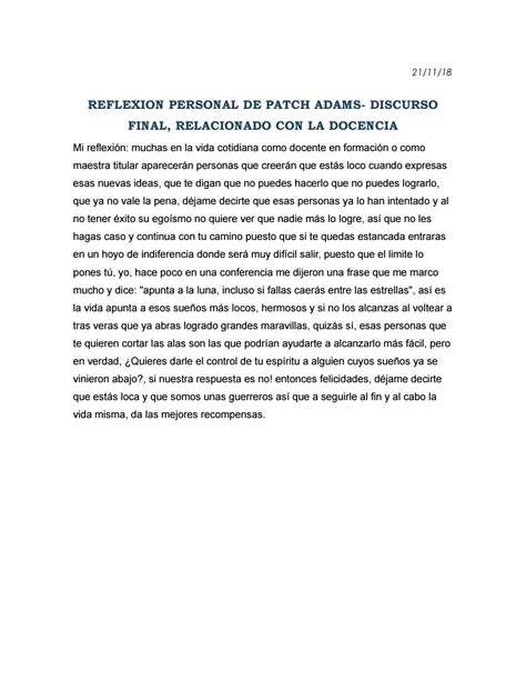 9-REFLEXION PERSONAL DEL DISCURSO FINAL, MOTIVACION by Elizeth Recendez ...