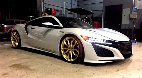 2017 Acura Nsx On Gold Hre Wheels