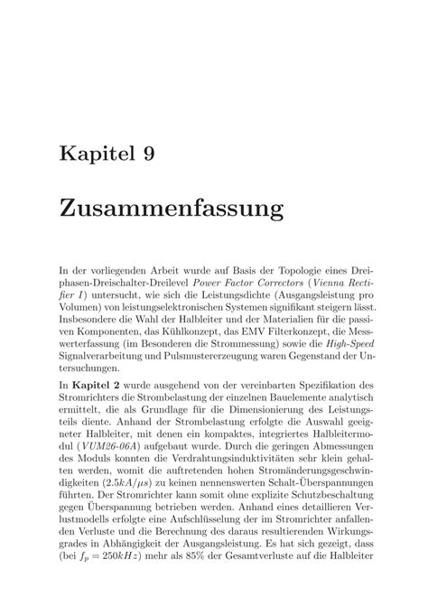 Kapitel 9 Zusammenfassung