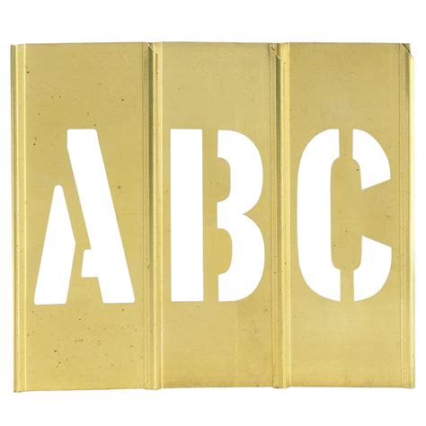 2 Letter Number Brass Stencils Samuel Packaging Store