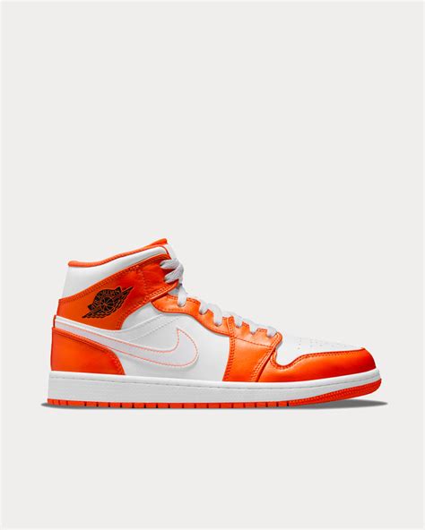 Jordan Air Jordan 1 Mid Electro Orange High Top Sneakers Sneak In Peace