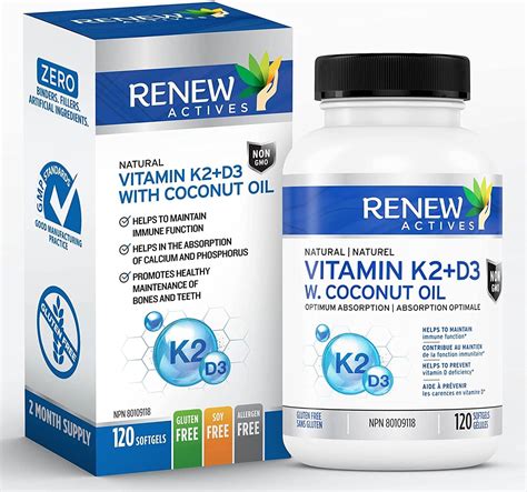 Renew Actives Suplemento D K Con Aceite De Coco Org Nico Para Una