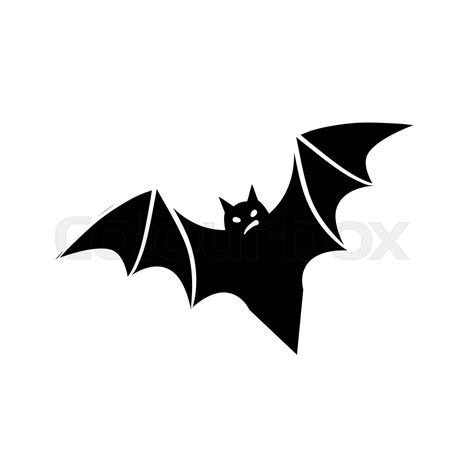 Halloween Vector Illustration Creepy Cute Vector Bat Flying Against