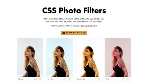 36 Beautiful Css Photo Filters Baseline