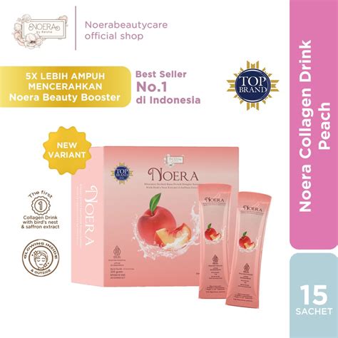 Glowup Noera Collagen Drink Peach With Birdnest And Saffron Extract