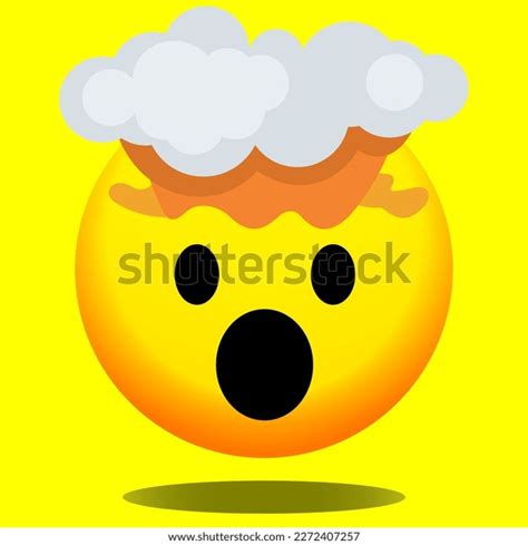 3d Emoji Exploding Head Isolated Vector Stock Vector (Royalty Free ...