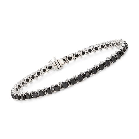 800 Ct Tw Black Diamond Tennis Bracelet In 14kt White Gold Ross Simons