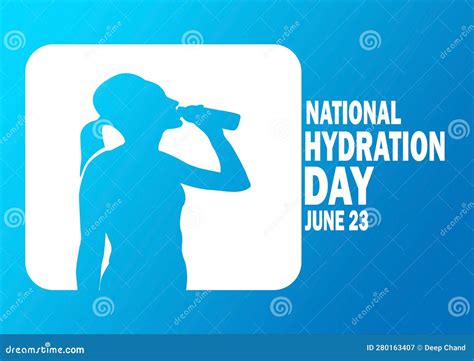 National Hydration Day Stock Vector Illustration Of Healthy 280163407