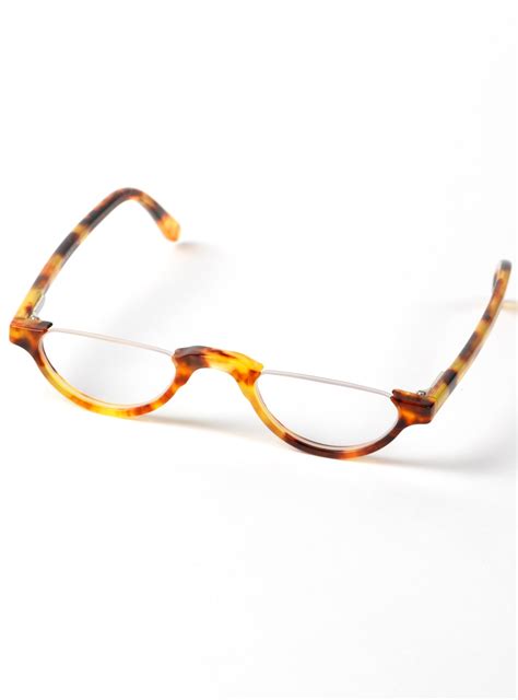 Semi Rimless Half Moon Reader In Paris Tortoise The Ben Silver Collection