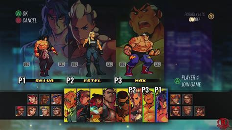 Streets Of Rage 4 All Characters And Colors Dlc Estel Max Shiva Updated Youtube