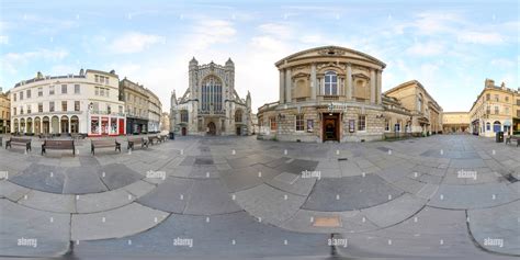 360° View Of 360° Panorama Bath Abbey Courtyard Outside The Roman