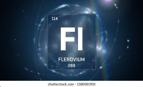 D Illustration Flerovium Element Periodic Stock Illustration